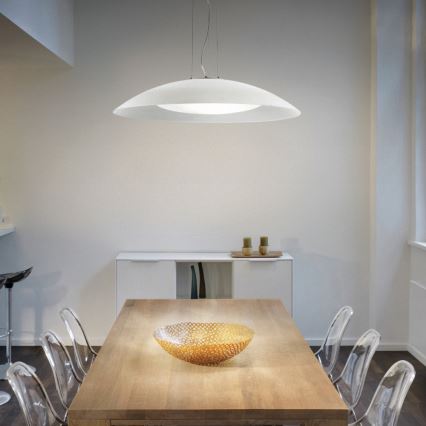 Ideal Lux - LENA-riippuvalaisin kaapelilla 3xE27/60W/230V Ø 64 cm valkoinen