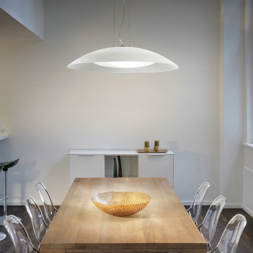 Ideal Lux - LENA-riippuvalaisin kaapelilla 3xE27/60W/230V Ø 64 cm valkoinen