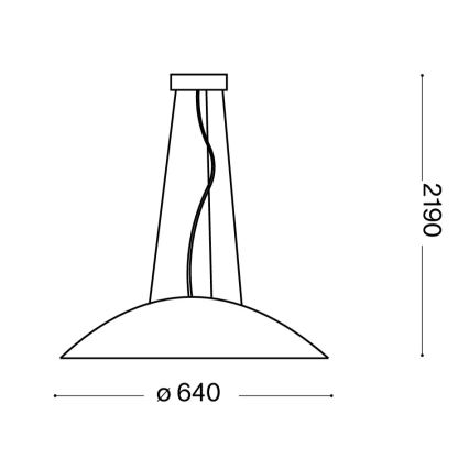 Ideal Lux - LENA-riippuvalaisin kaapelilla 3xE27/60W/230V Ø 64 cm valkoinen