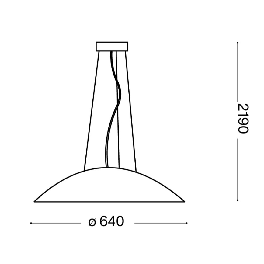 Ideal Lux - LENA-riippuvalaisin kaapelilla 3xE27/60W/230V Ø 64 cm valkoinen