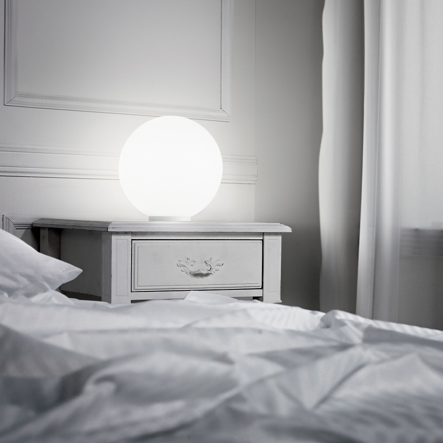 Ideal Lux - MAPA-pöytävalaisin 1xE27/42W/230V, halkaisija 20 cm, valkoinen