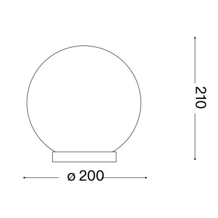 Ideal Lux - MAPA-pöytävalaisin 1xE27/42W/230V, halkaisija 20 cm, valkoinen