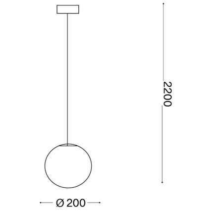 Ideal Lux - MAPA riippuvalaisin kaapelilla, 1xE27/42W/230V, halkaisija 20 cm, valkoinen