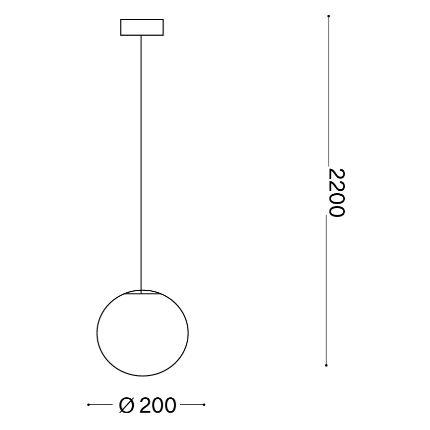 Ideal Lux - MAPA riippuvalaisin kaapelilla, 1xE27/42W/230V, halkaisija 20 cm, valkoinen