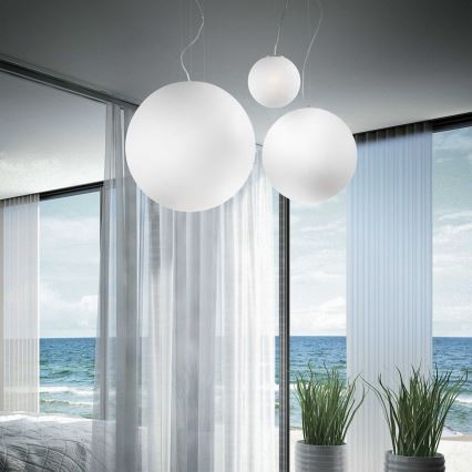 Ideal Lux - MAPA-riippuvalaisin kaapelilla, 1xE27/42W/230V, Ø 30 cm, valkoinen