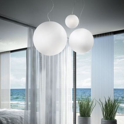 Ideal Lux - MAPA riippuvalaisin vaijerilla 1xE27/42W/230V, halkaisija 50 cm, valkoinen