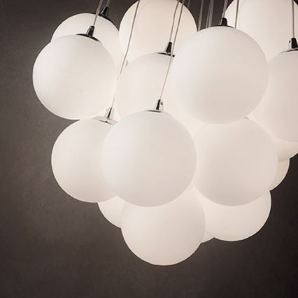 Ideal Lux - MAPA vaijeririippuvalaisin 11xE14/40W/230V halkaisija 58 cm valkoinen