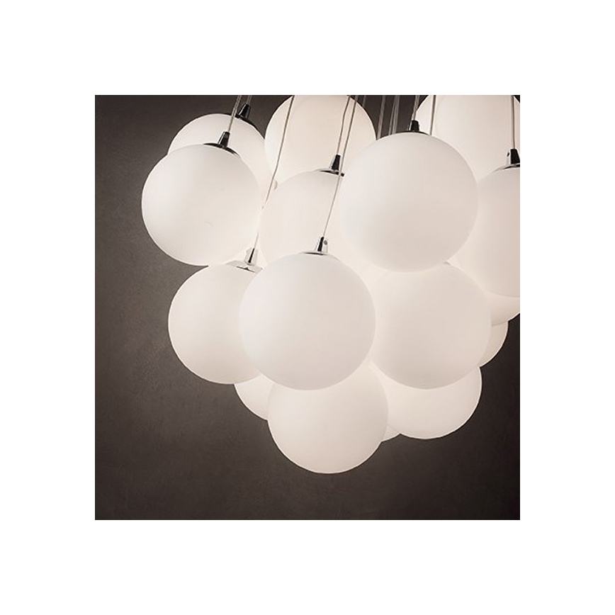 Ideal Lux - MAPA vaijeririippuvalaisin 11xE14/40W/230V halkaisija 58 cm valkoinen