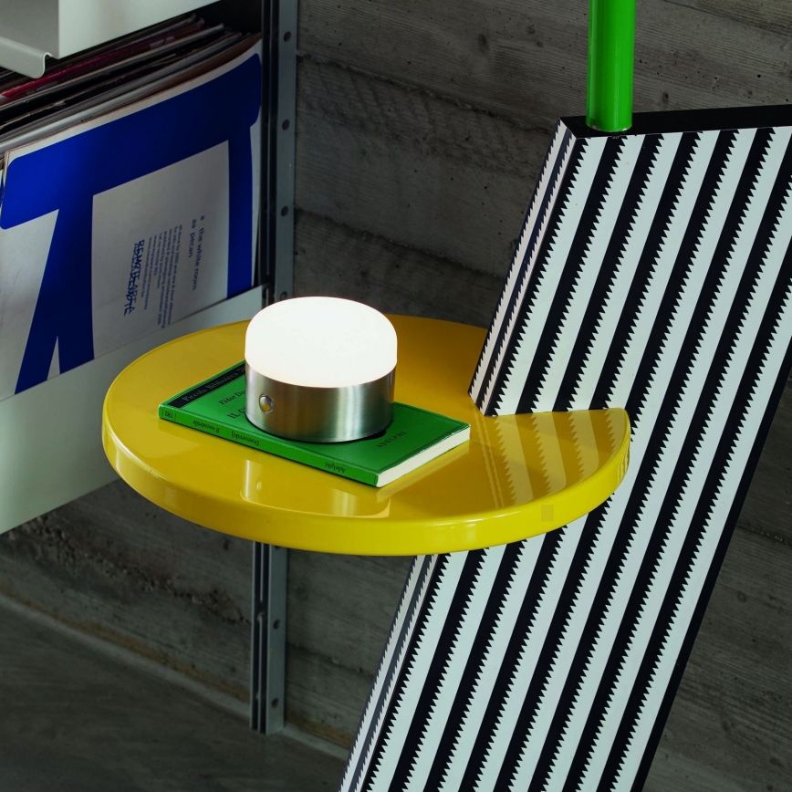 Ideal Lux - LED himmennettävä kosketusohjattu pöytävalaisin MIGNON LED/5W/5V 1500 mAh halkaisija 10 cm CRI 90 kiiltävä kromi