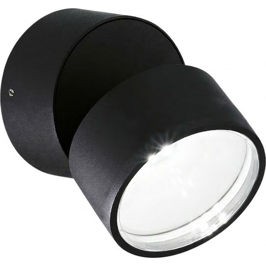 Ideal Lux - OMEGA LED ulkoseinävalaisin 7W/230V CRI 90 IP54 musta