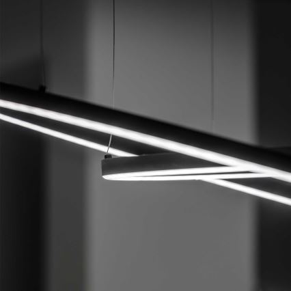Ideal Lux - LED-riippuvalaisin vaijerilla ORACLE LED/53W/230V 3000K CRI 90 halkaisija 90 cm musta