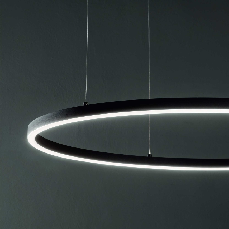 Ideal Lux - LED-riippuvalaisin vaijerilla ORACLE LED/53W/230V 3000K CRI 90 halkaisija 90 cm musta