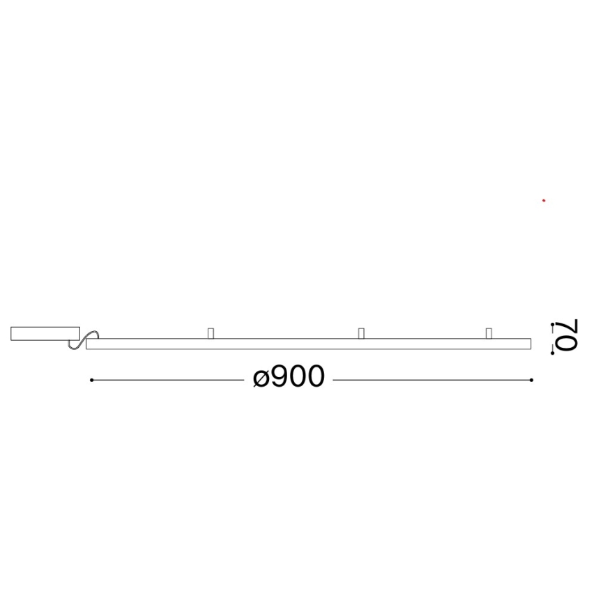 Ideal Lux - LED-kattovalaisin ORACLE SLIM LED/53W/230V 3000K CRI 90 halkaisija 90 cm kultainen