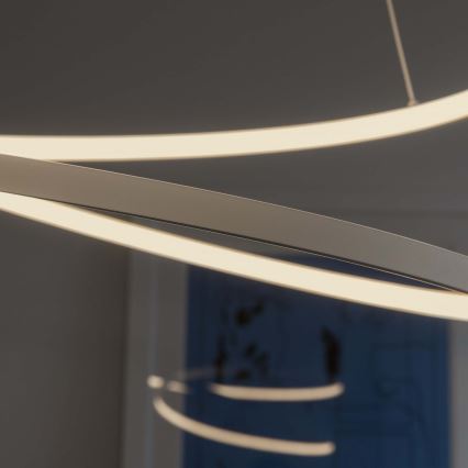 Ideal Lux - OZ LED himmennettävä vaijeririippuvalaisin, 48 W, 230 V, halkaisija 60 cm, CRI 90, valkoinen