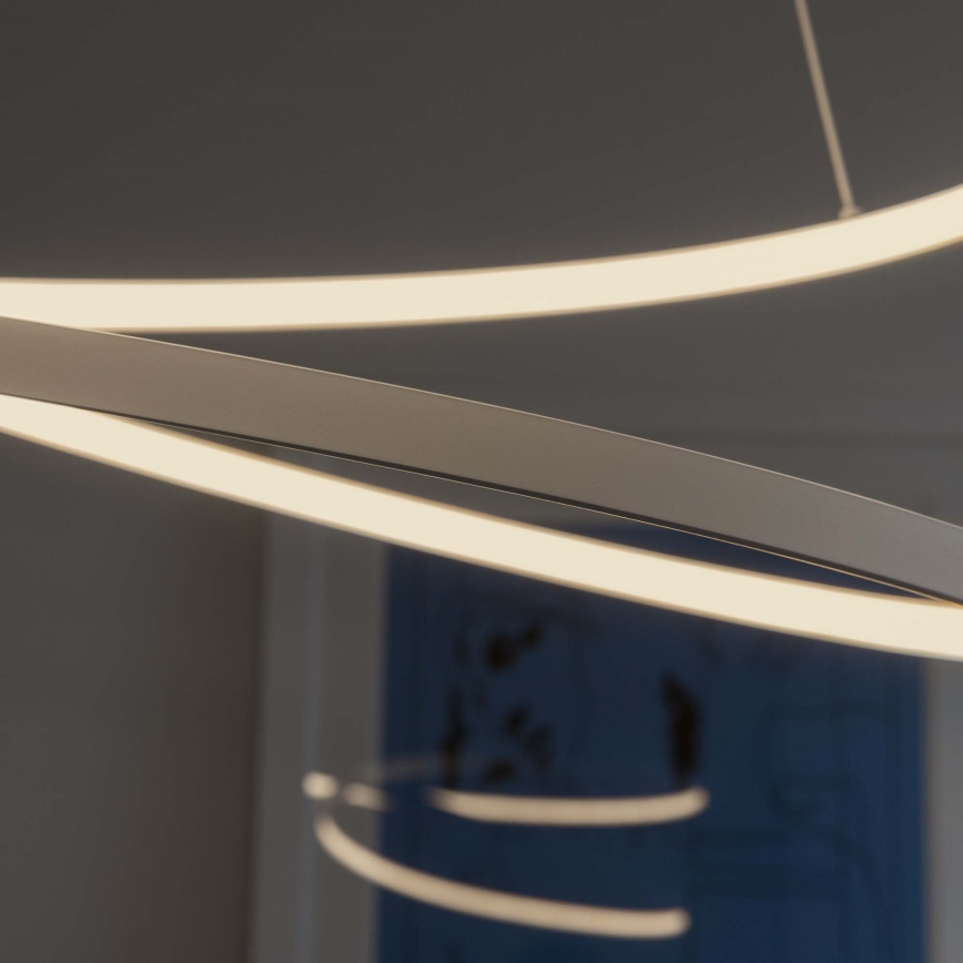 Ideal Lux - OZ LED himmennettävä vaijeririippuvalaisin, 48 W, 230 V, halkaisija 60 cm, CRI 90, valkoinen