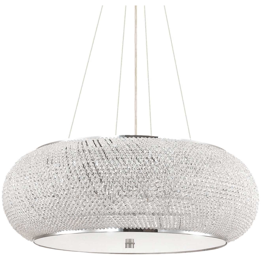 Ideal Lux - LED-kristallikattovalaisin vaijerilla PASHA 14xE14/40W/230V halkaisija 65 cm kiiltävä kromi