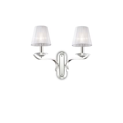 Ideal Lux - PEGASO kristalliseinävalaisin 2xE14/28W/230V kiiltävä kromi