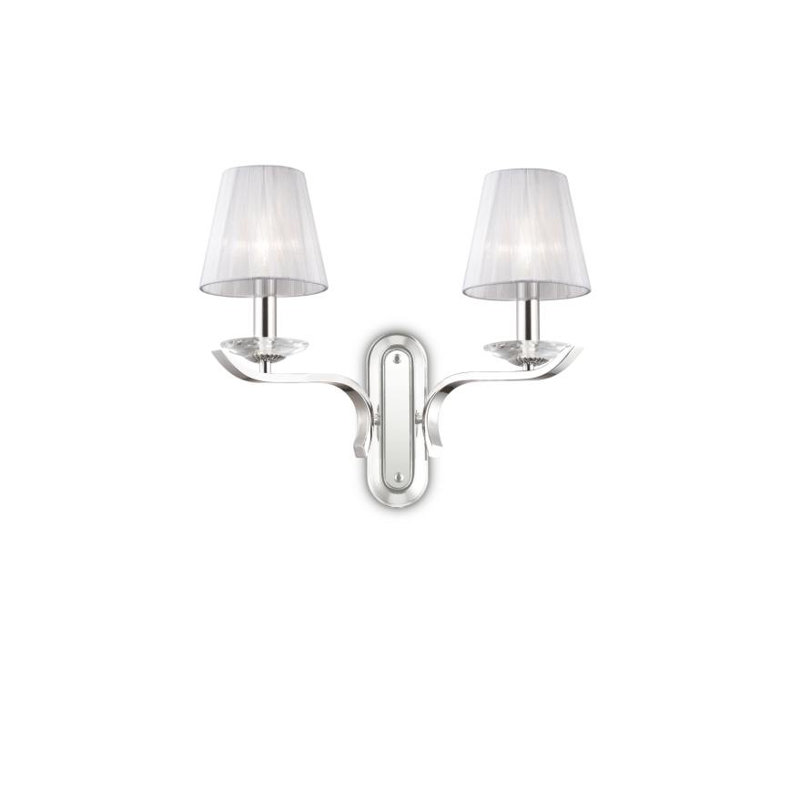 Ideal Lux - PEGASO kristalliseinävalaisin 2xE14/28W/230V kiiltävä kromi