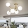 Ideal Lux - Pintakiinnitteinen kattokruunu NODI 5xE14/28W/230V 50x55 cm messinki/valkoinen