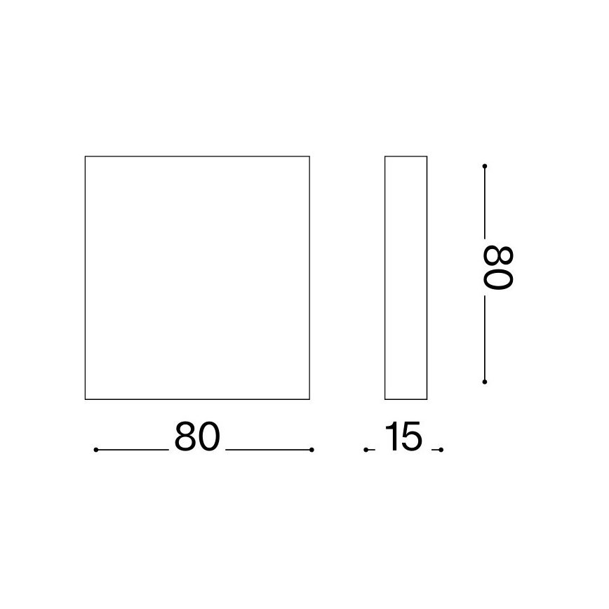Ideal Lux - POST-IT LED-ulkoseinävalaisin 3W/12V, CRI 90, musta