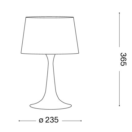 Ideal Lux - Pöytälamppu LONDON 1xE27/60W/230V valkoinen
