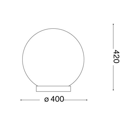 Ideal Lux - Pöytälamppu MAPA 1xE27/42W/230V Ø 40 cm valkoinen