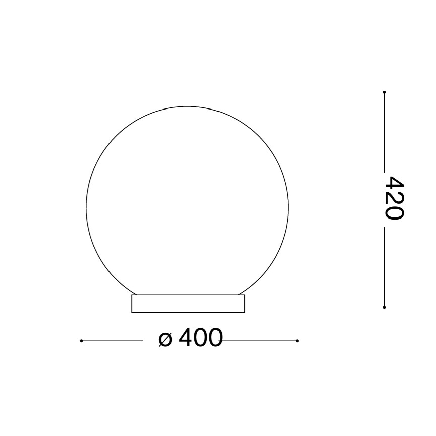 Ideal Lux - Pöytälamppu MAPA 1xE27/42W/230V Ø 40 cm valkoinen