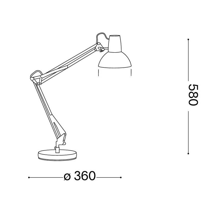 Ideal Lux - Pöytälamppu WALLY 1xE27/42W/230V musta/kuparinen