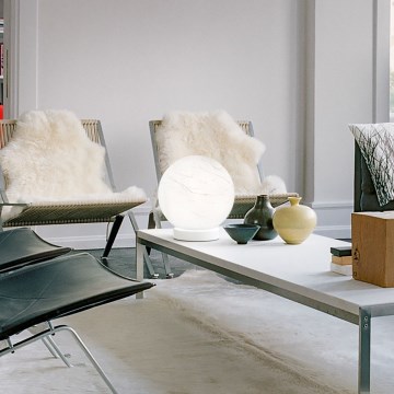 Ideal Lux - Pöytävalaisin CARTA 1xE27/25W/230V halkaisija 20 cm valkoinen