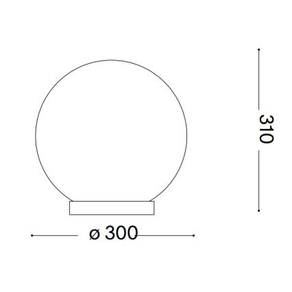Ideal Lux - Pöytävalaisin CARTA 1xE27/25W/230V halkaisija 30 cm valkoinen