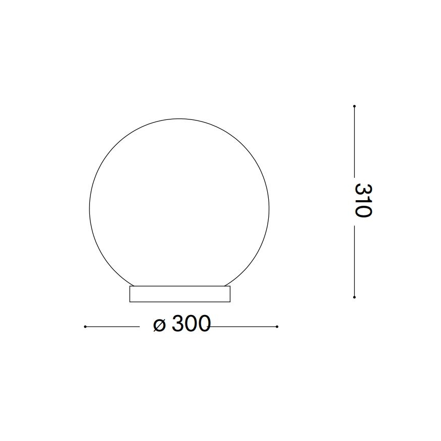 Ideal Lux - Pöytävalaisin CARTA 1xE27/25W/230V halkaisija 30 cm valkoinen