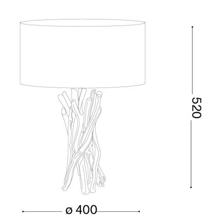 Ideal Lux - Pöytävalaisin DRIFTWOOD 1xE27/60W/230V guava