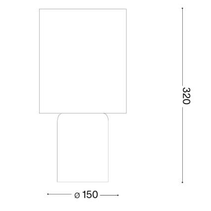 Ideal Lux - Pöytävalaisin KALI 1xE14/40W/230V kermanvärinen