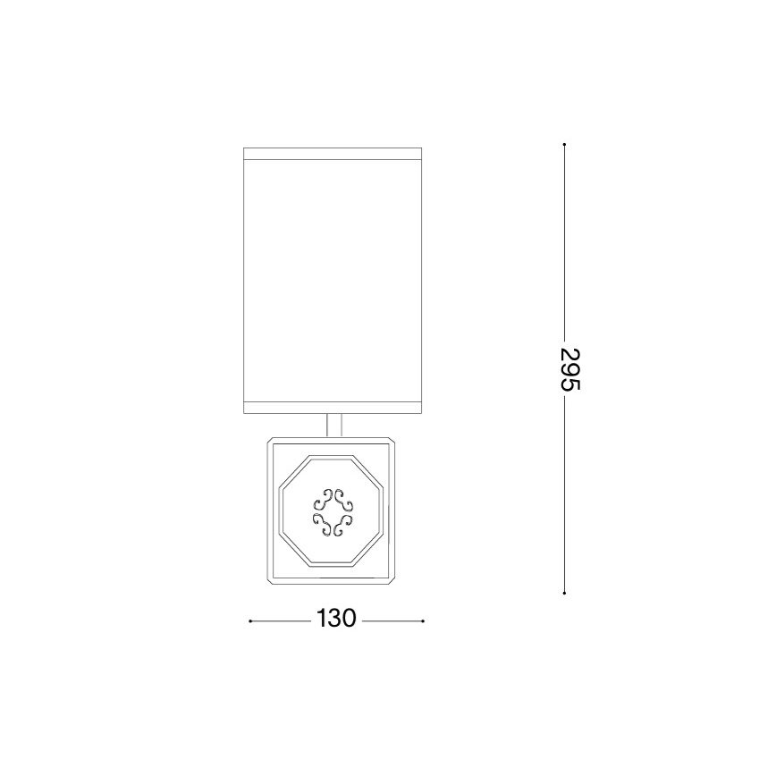 Ideal Lux - Pöytävalaisin KALI 1xE14/40W/230V valkoinen/harmaa
