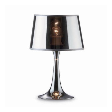 Ideal Lux - Pöytävalaisin LONDON 1xE27/60W/230V kiiltävä kromi