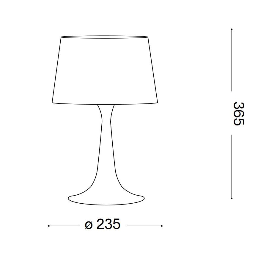 Ideal Lux - Pöytävalaisin LONDON 1xE27/60W/230V kiiltävä kromi