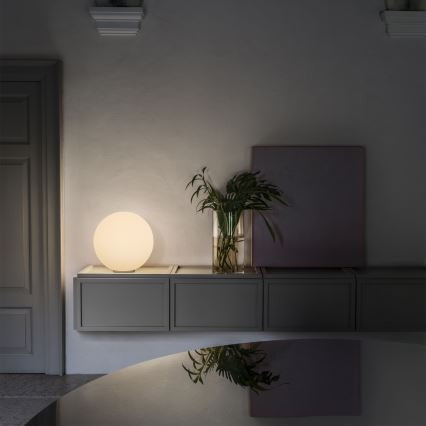 Ideal Lux - Pöytävalaisin MAPA 1xE27/42W/230V, halkaisija 30 cm, valkoinen