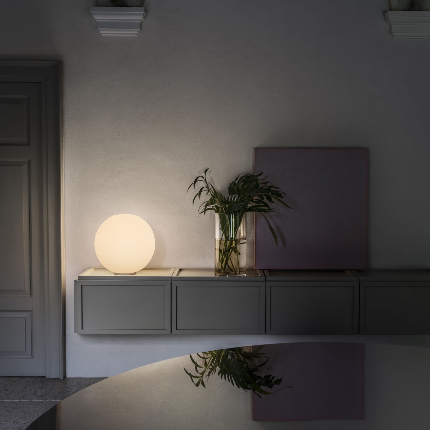 Ideal Lux - Pöytävalaisin MAPA 1xE27/42W/230V, halkaisija 30 cm, valkoinen