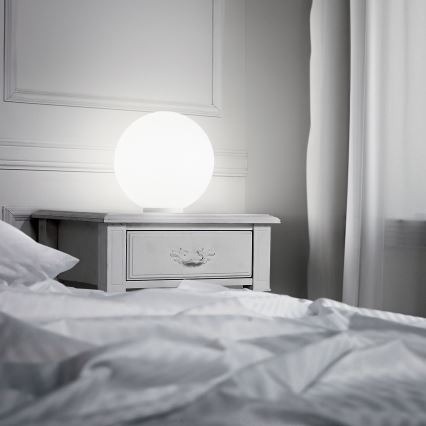 Ideal Lux - Pöytävalaisin MAPA 1xE27/42W/230V, halkaisija 30 cm, valkoinen