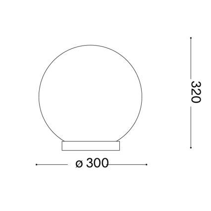 Ideal Lux - Pöytävalaisin MAPA 1xE27/42W/230V, halkaisija 30 cm, valkoinen