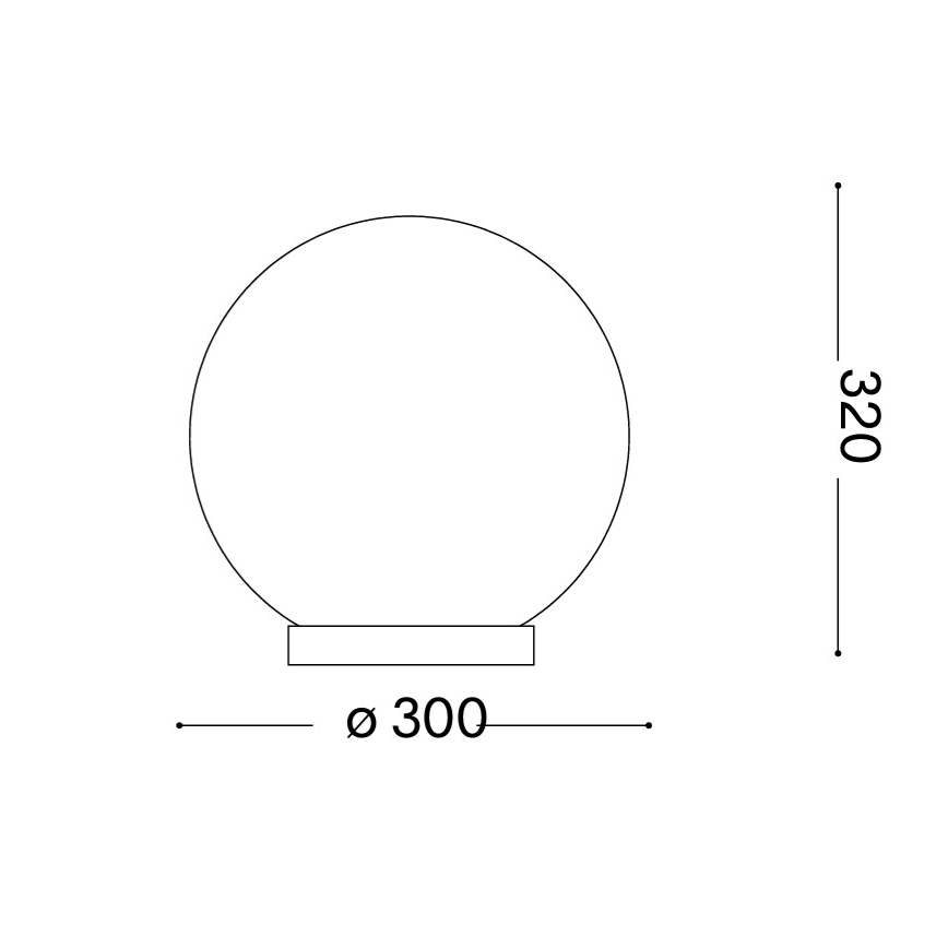 Ideal Lux - Pöytävalaisin MAPA 1xE27/42W/230V, halkaisija 30 cm, valkoinen