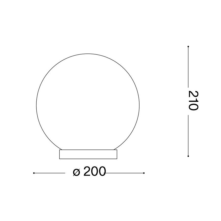 Ideal Lux - Pöytävalaisin MAPA 1xE27/60W/230V valkoinen