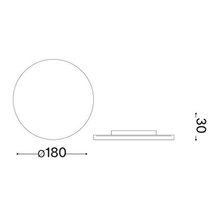 Ideal Lux - PUNTO LED ulkoseinävalaisin 9W/230V CRI 90 Ø 18 cm IP54 valkoinen