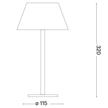Ideal Lux - LED himmennettävä kosketusohjattu ulkovalaisin PURE LED/1,5W/3,7V 2200 mAh CRI 90 IP54 ruskea