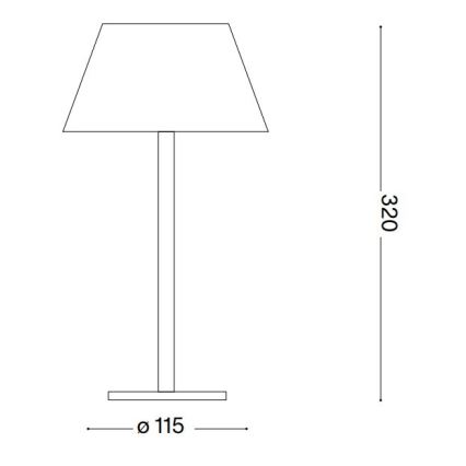 Ideal Lux - LED himmennettävä kosketusohjattu ulkovalaisin PURE LED/1,5W/3,7V 2200 mAh CRI 90 IP54 ruskea