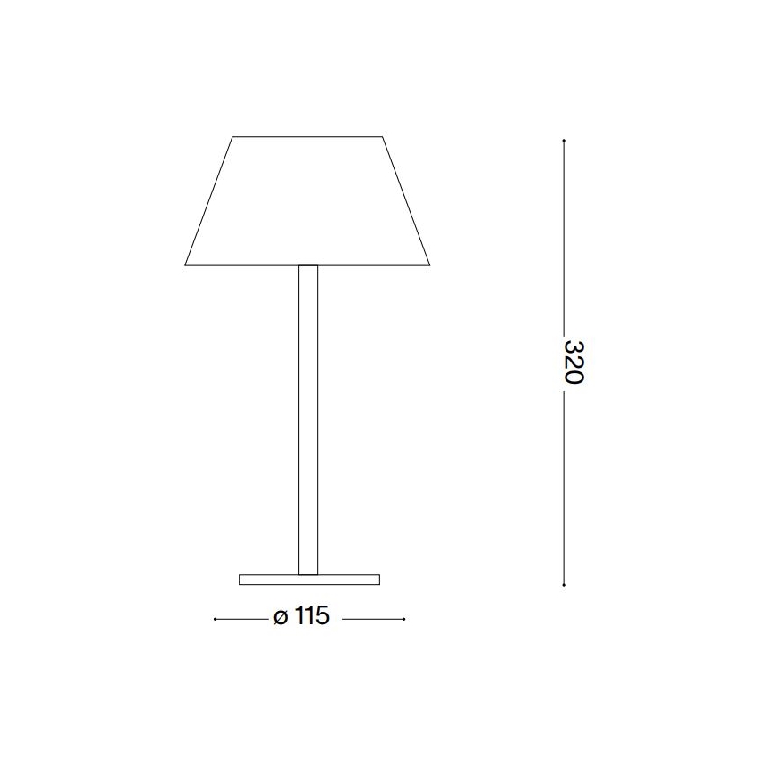 Ideal Lux - LED himmennettävä kosketusohjattu ulkovalaisin PURE LED/1,5W/3,7V 2200 mAh CRI 90 IP54 musta