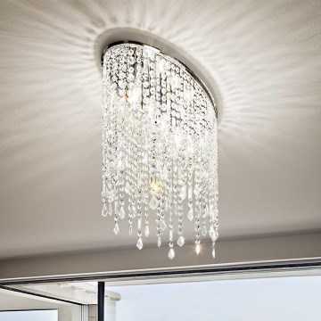 Ideal Lux - RAIN kristallinen kattovalaisin 3xE14/40W/230V, kiiltävä kromi