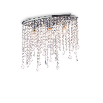 Ideal Lux - RAIN kristallinen kattovalaisin 3xE14/40W/230V, kiiltävä kromi