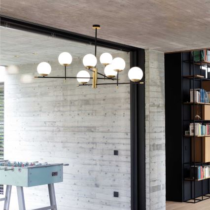 Ideal Lux - Riippukattokruunu GOURMET 9xE14/28W/230V halkaisija 131,5 cm kulta