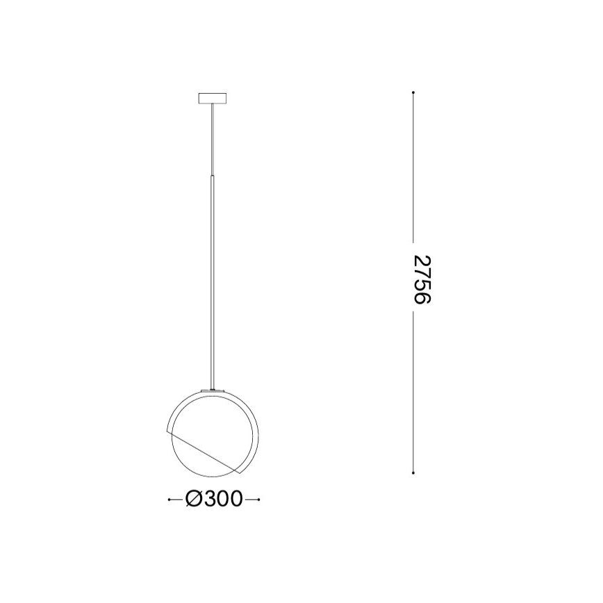 Ideal Lux - riippuvalaisin johdolla BLOOM 1xE27/42W/230V halkaisija 30 cm musta